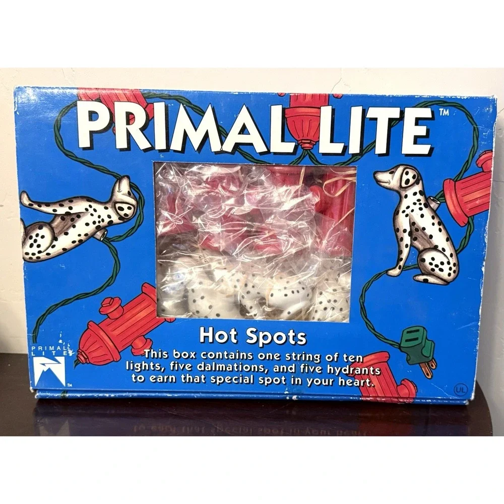 Vintage, Timeless , Primal Lite Hot Spots Dalmatian Fire Hydrant String Lights